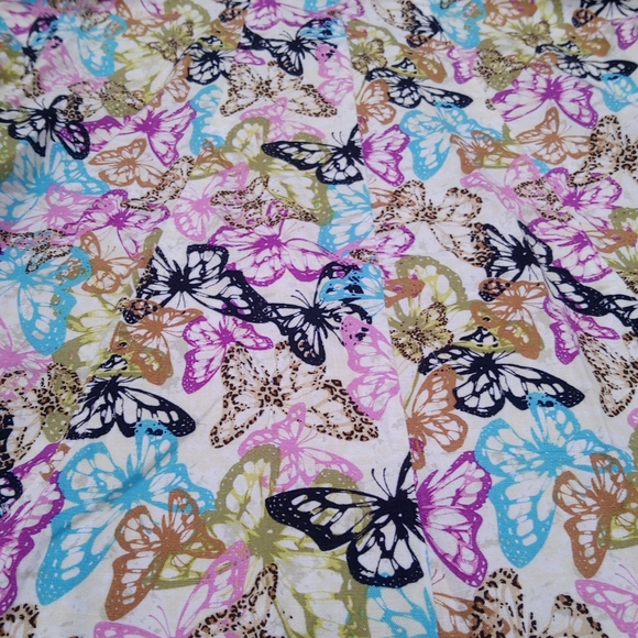 Butterfly Patterned Button Down Front Blazer Jacket Suit Top - Picture 13 of 14